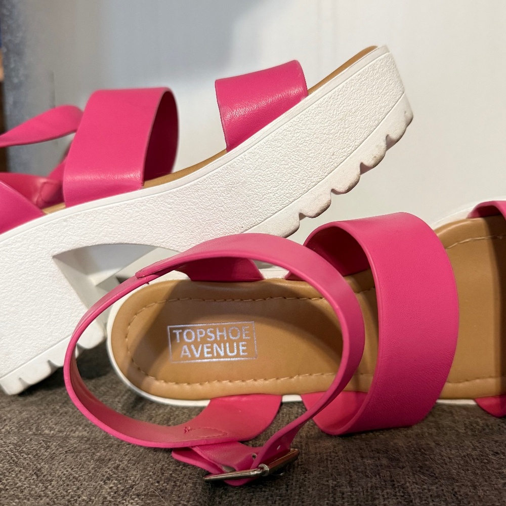 Pink Platform Sandals - Picture 7 of 8